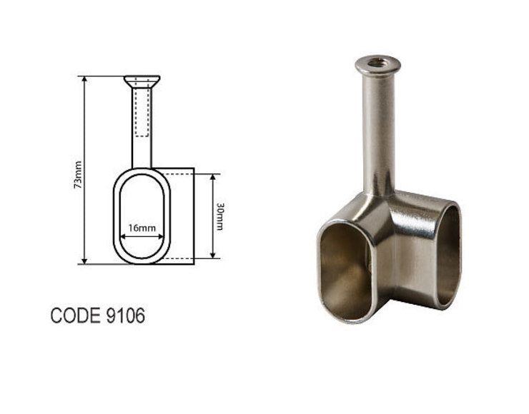 Oval Rail Corner Bracket