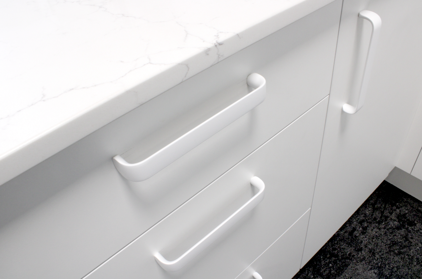 Matt White Cabinet Handles – Elite Hardware