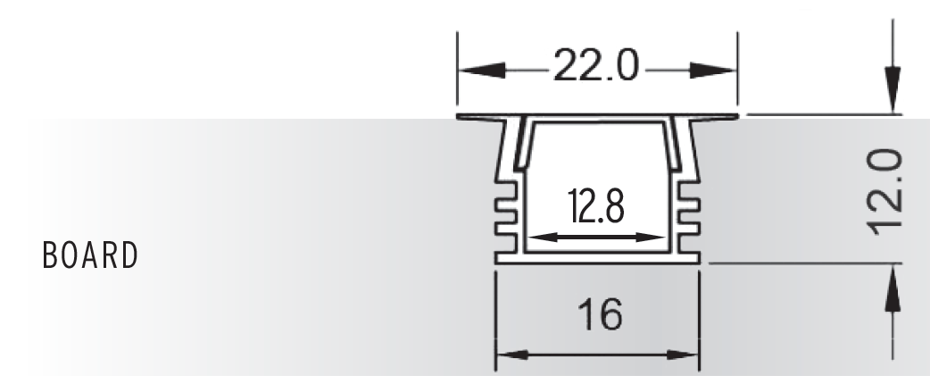 Hero LED Inset Extrusion 6 & 12mm – Elite Hardware